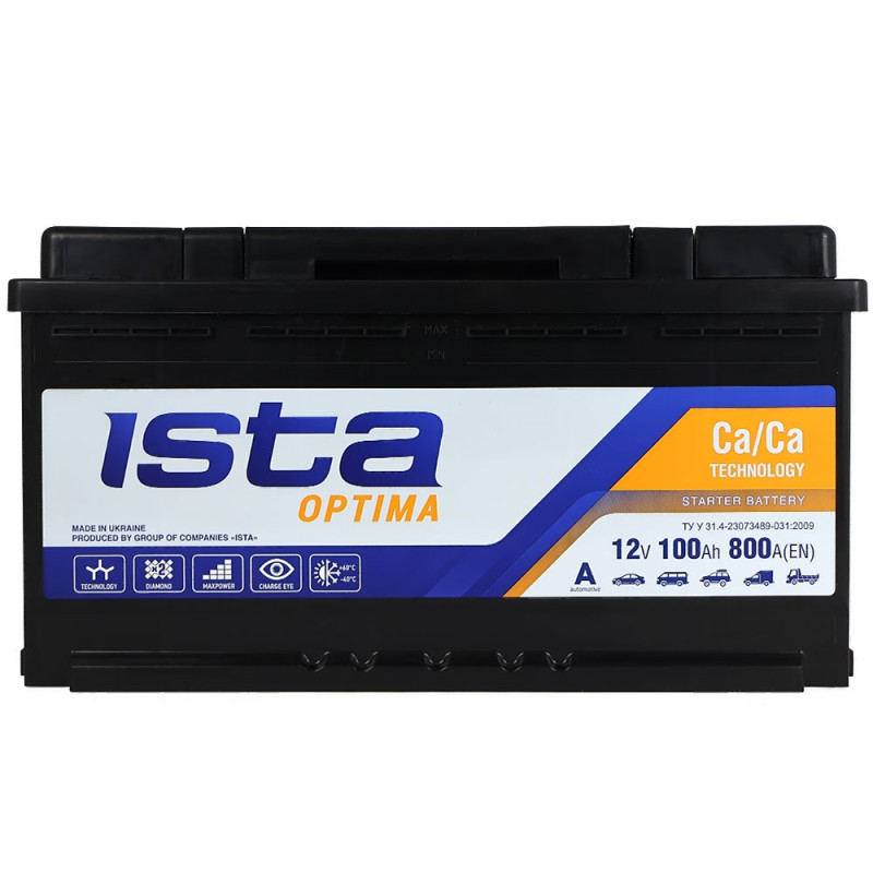 Автомобільний акумулятор ISTA Optima 100Ah 800A R+ (L5)