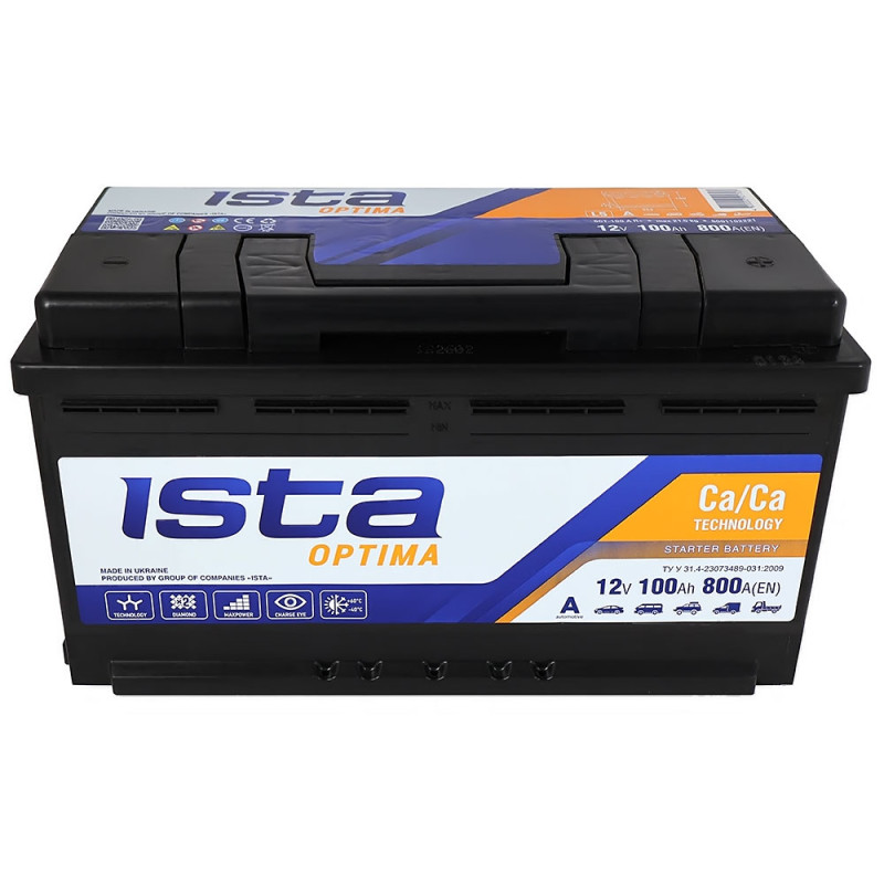 Автомобільний акумулятор ISTA Optima 100Ah 800A R+ (L5)