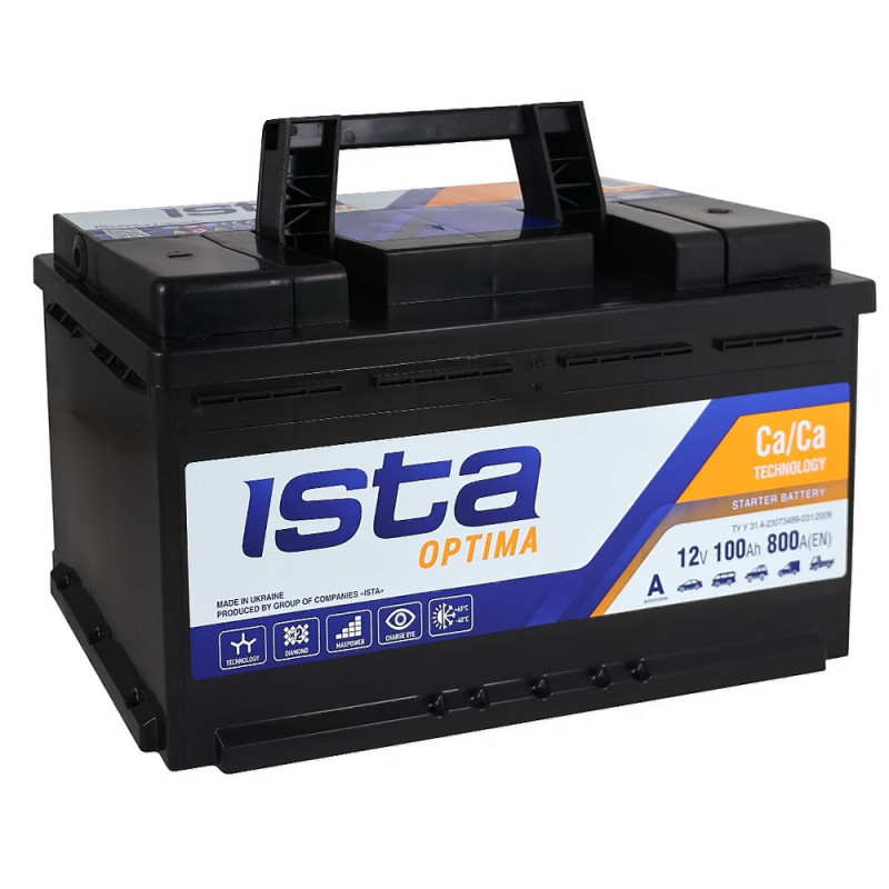 Автомобільний акумулятор ISTA Optima 100Ah 800A R+ (L5)