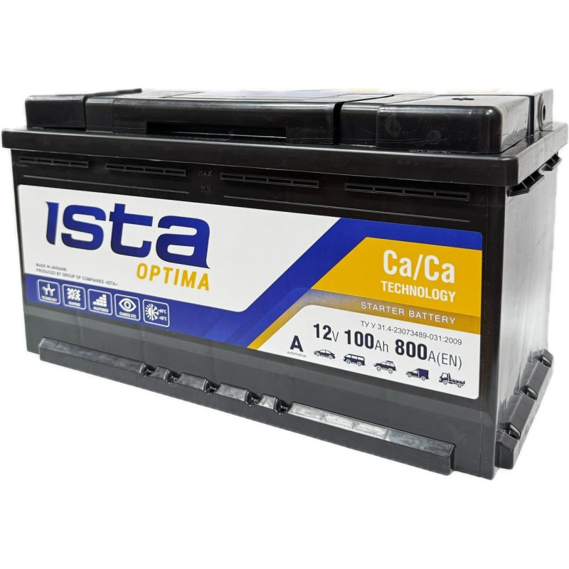 Автомобільний акумулятор ISTA Optima 100Ah 800A R+ (L5)
