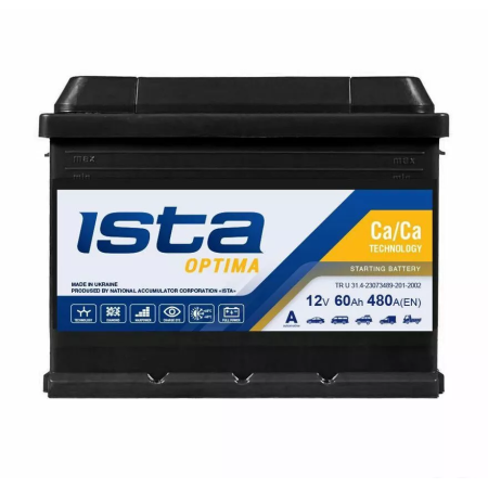 Автомобільний акумулятор ISTA Optima 60Ah 510A R+ (L2)