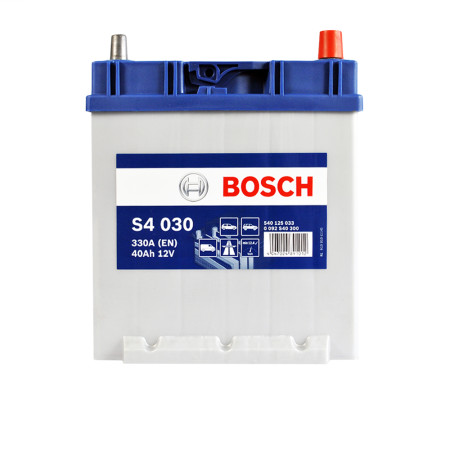 Автомобільний акумулятор BOSCH (S40 300) (B19) Asia 40Ah 330A R+ н.к.