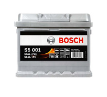 Автомобільний акумулятор BOSCH (S50 010) (LB1) 52Ah 520A R+ (h=175)
