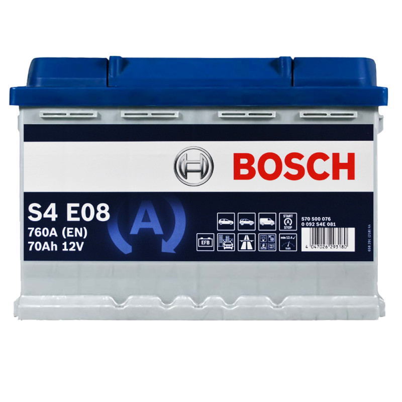 Автомобільний акумулятор BOSCH EFB (S4E 081) (L3) 70Ah 760A R+