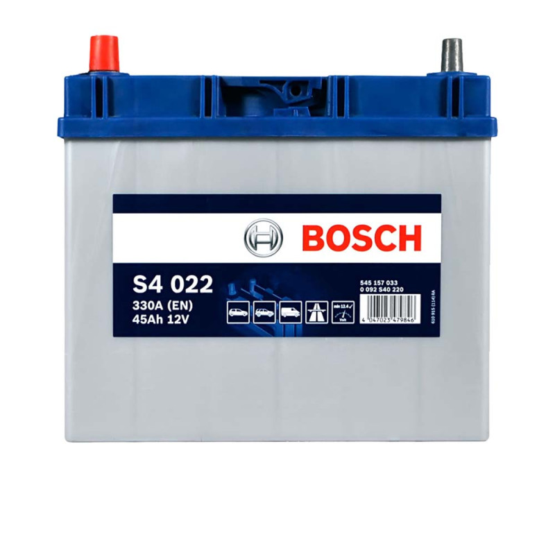 Автомобільний акумулятор BOSCH (S40 220) (B24) Asia 45Ah 330A L+ т.к.