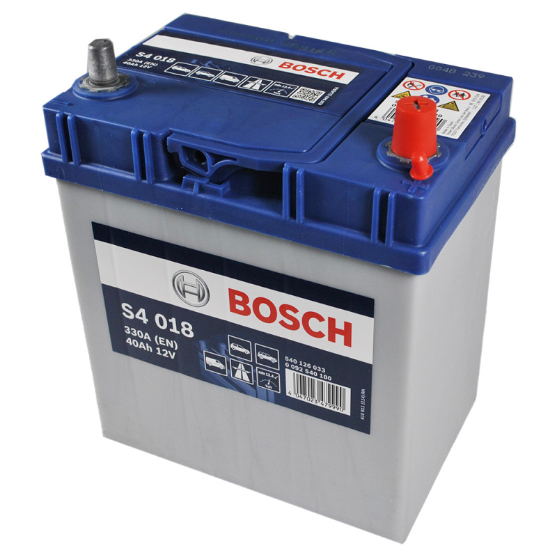 Автомобільний акумулятор BOSCH (S40 180) (B19) Asia 40Ah 330A R+