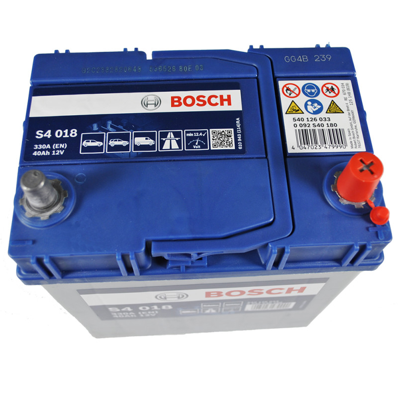 Автомобільний акумулятор BOSCH (S40 180) (B19) Asia 40Ah 330A R+