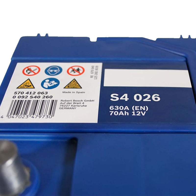 Автомобільний акумулятор BOSCH (S40 260) (D26) Asia 70Ah 630A R+ н.к.