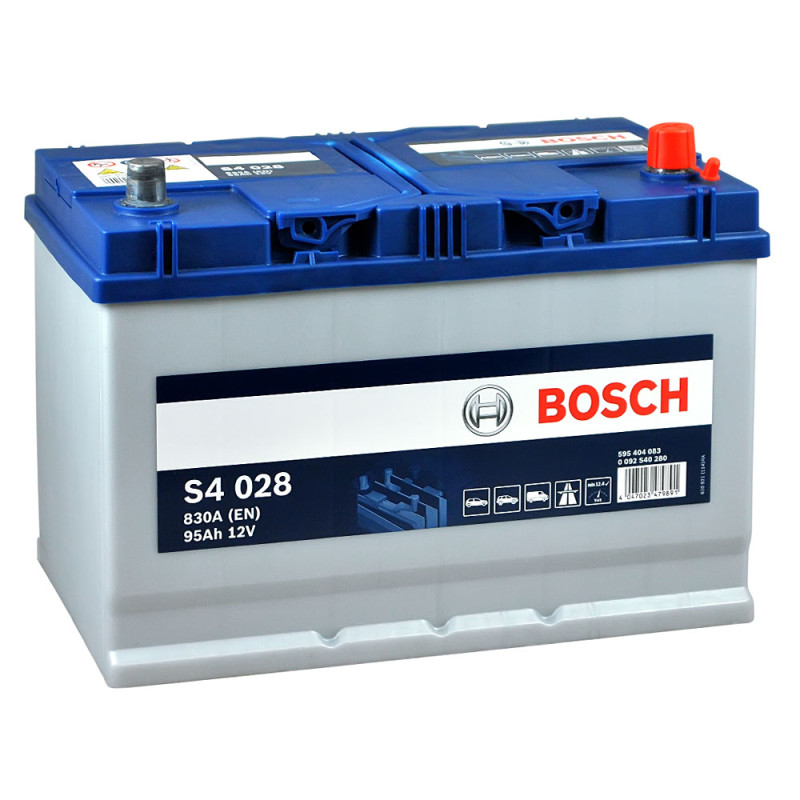 Автомобільний акумулятор BOSCH (S40 280) (D31) Asia 95Ah 830A R+ н.к.