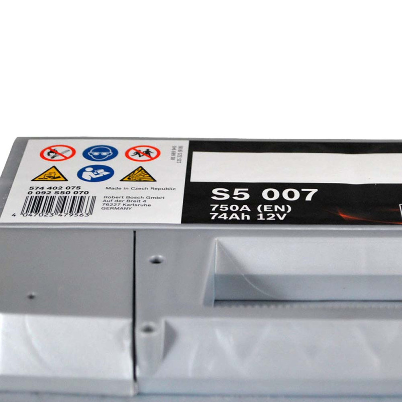 Автомобільний акумулятор BOSCH (S50 070) (LB3) 74Ah 750A R+ (h=175)