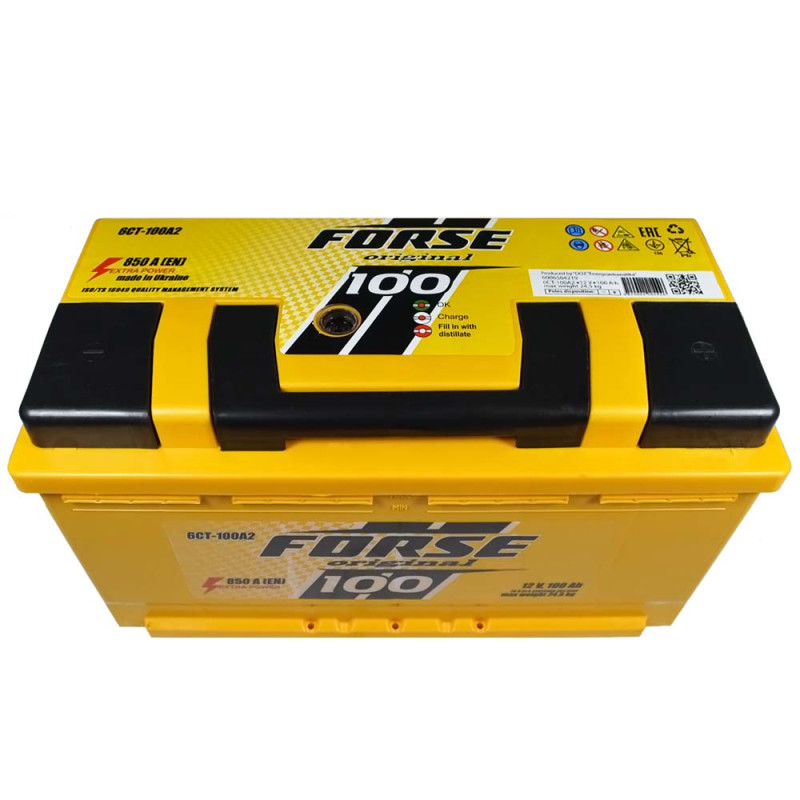 Автомобільний акумулятор FORSE 100Ah 850A R+ (L5)
