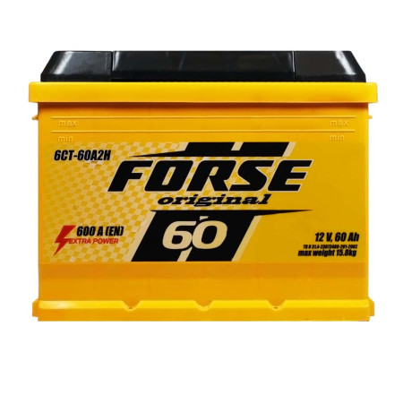 Автомобільний акумулятор FORSE 60Ah 600A R+ (L2)
