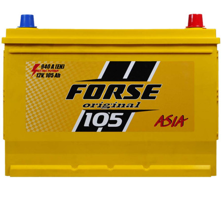 Автомобільний акумулятор FORSE Asia 105Ah 940A R+ (правий +) MF (N70) н. до.