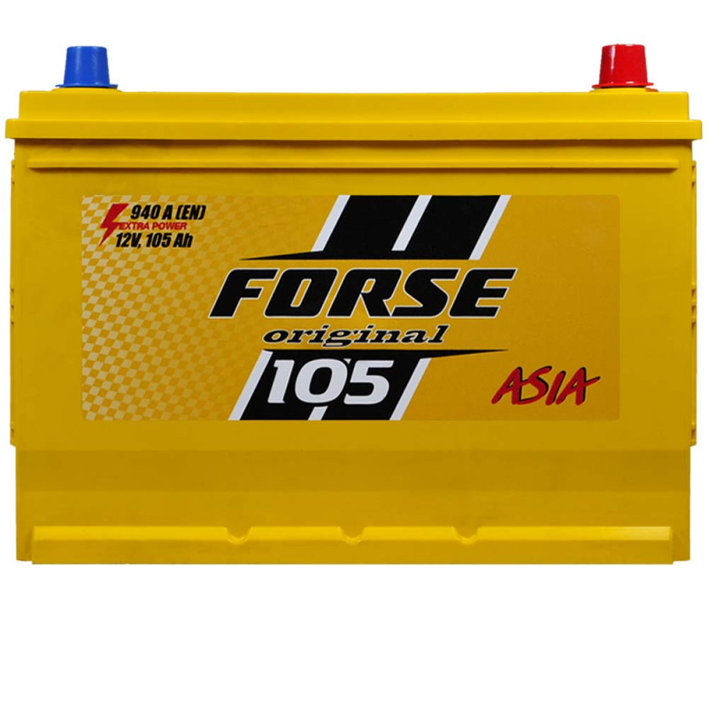 Автомобільний акумулятор FORSE Asia 105Ah 940A R+ (правий +) MF (N70) н. до.