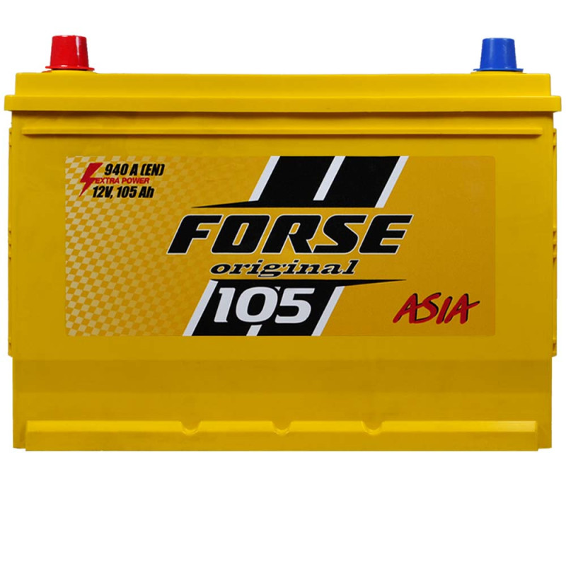 Автомобільний акумулятор FORSE Asia 105Ah 940A L+ (лівий +) MF (N70) н. до.