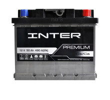 Автомобільний акумулятор INTER Premium 50Ah 480A R+ (LB1)