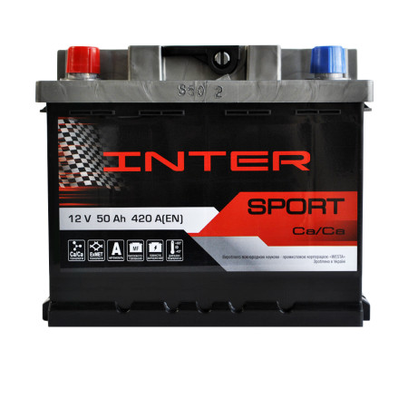 Автомобільний акумулятор INTER Sport 50Ah 420A L+ (LB1)