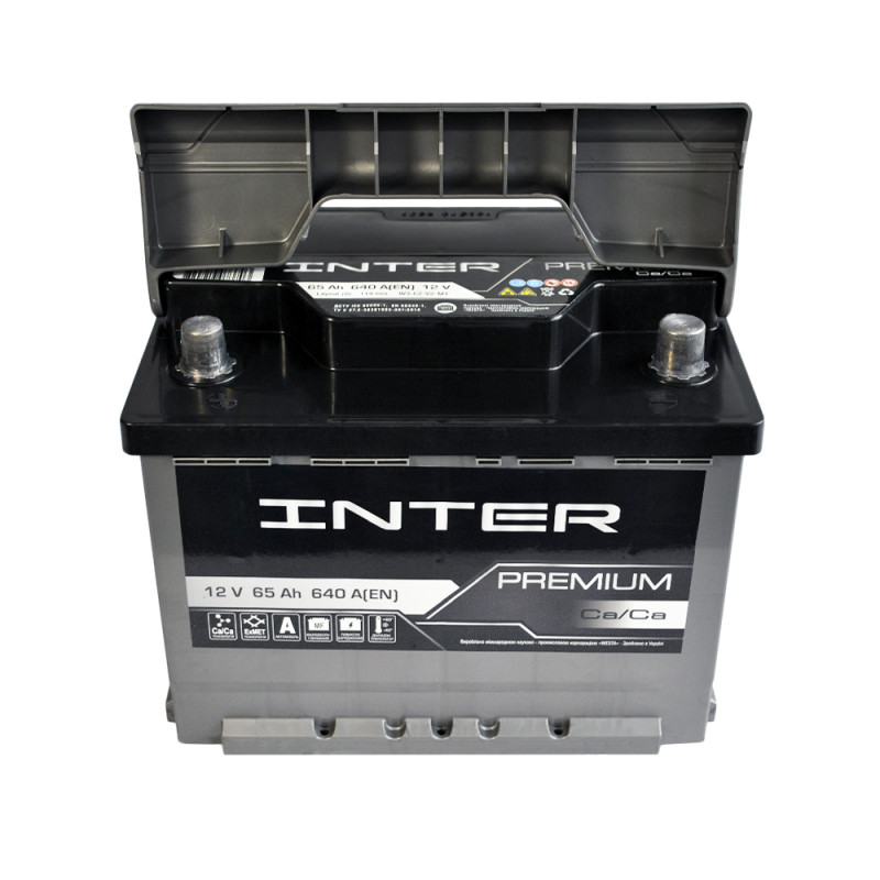 Автомобільний акумулятор INTER Premium 65Ah 640A L+ (L2)
