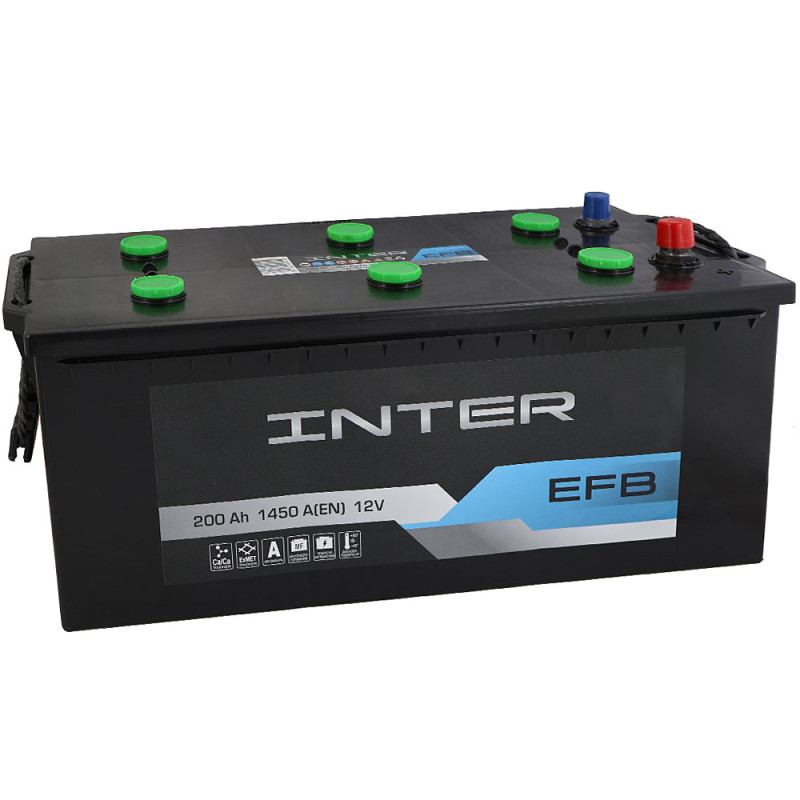 Автомобільний акумулятор INTER EFB Premium 200Ah 1450A L+ (D5)