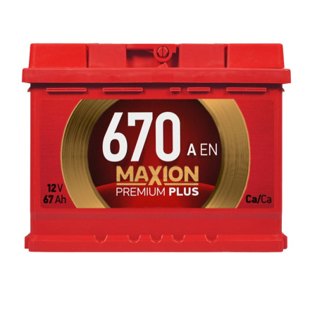 Автомобільний акумулятор MAXION Premium 67Аh 670A R+ (правий +) TR L2