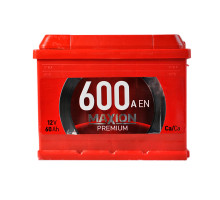 Автомобільний акумулятор MAXION Premium 60Аh 600A L+ (L2)