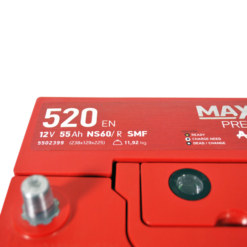 MAXION Premium Asia 55Ah 520A R+ (NS60) т.к.