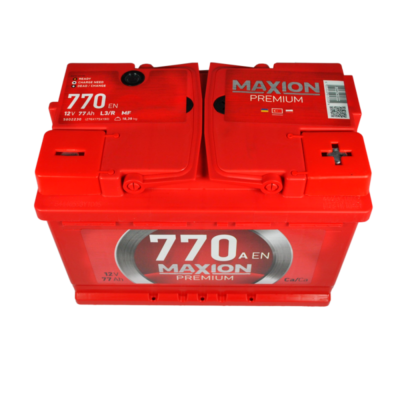 Автомобільний акумулятор MAXION Premium TR 77Аh 770A R+ (L3)