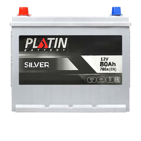 Автомобільний акумулятор PLATIN Silver Asia SMF 80Ah 780A L+ (N50) н.к.