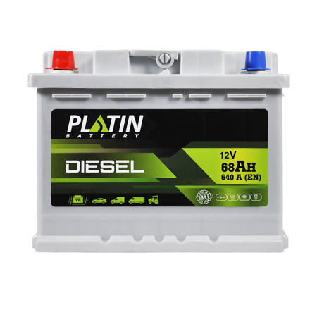 Автомобільний акумулятор PLATIN Silver Diesel MF 68Ah 640A L+ (L2)