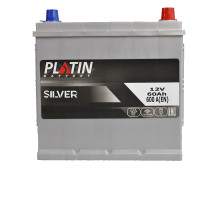 Автомобільний акумулятор PLATIN Silver Asia SMF 60Ah 600A R+ (D23) н.к.