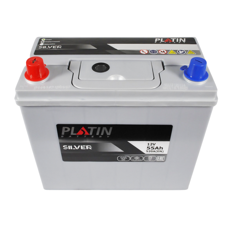 Автомобільний акумулятор PLATIN Silver Asia SMF 55Ah 520A L+ (NS60) толст.кл.