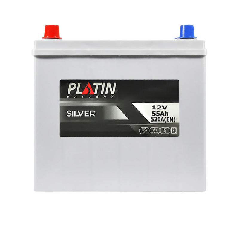 Автомобільний акумулятор PLATIN Silver Asia SMF 55Ah 520A L+ (NS60) толст.кл.