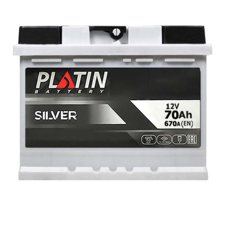 Автомобільний акумулятор PLATIN Silver MF 70Ah 670A R+ (L2)