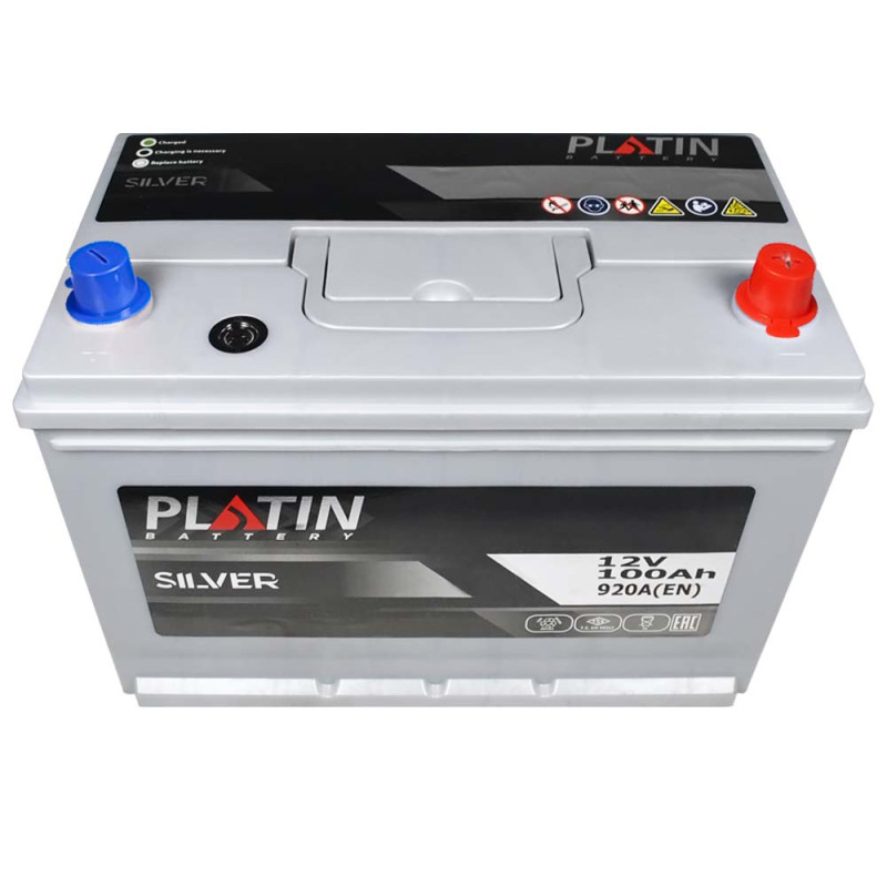 Автомобільний акумулятор PLATIN Silver Asia SMF 100Ah 920A R+ (N70) н.к.