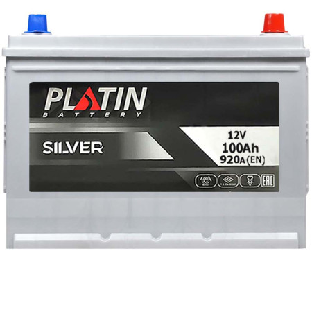 Автомобільний акумулятор PLATIN Silver Asia SMF 100Ah 920A R+ (N70) н.к.