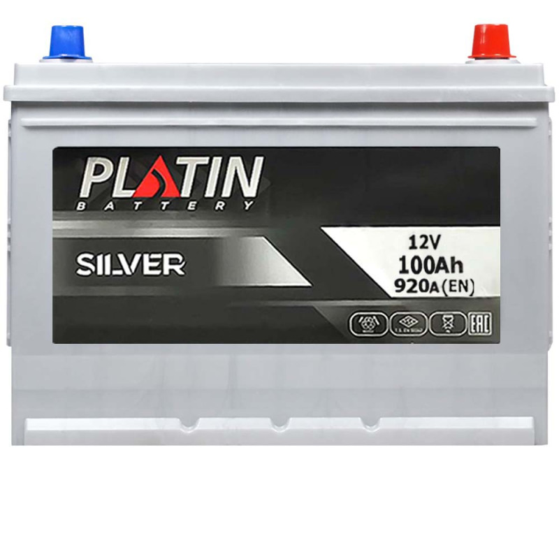 Автомобільний акумулятор PLATIN Silver Asia SMF 100Ah 920A R+ (N70) н.к.
