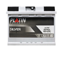 Автомобільний акумулятор PLATIN Silver MF 60Ah 600A R+ (L2)