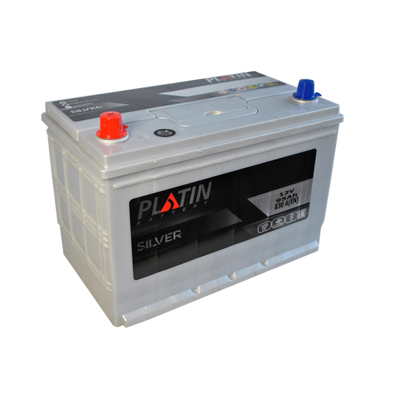 Автомобільний акумулятор PLATIN Silver Asia SMF 95Ah 830A L+ (N70) н.к.