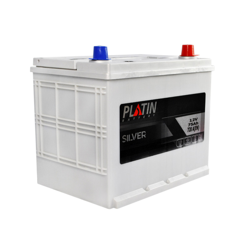 Автомобільний акумулятор PLATIN Silver Asia SMF 75Ah 720A R+ (N50) н. к.