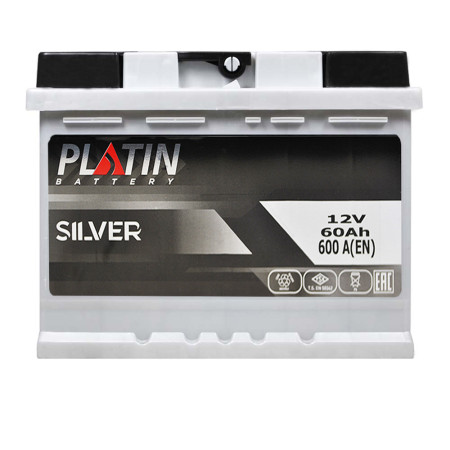 Автомобільний акумулятор PLATIN Silver MF 60Ah 600A R+ (LB2)