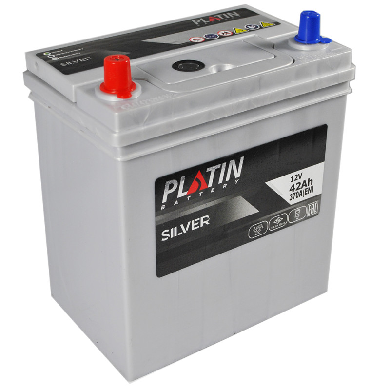 Автомобільний акумулятор PLATIN Silver Asia SMF 42Ah 370A L+ (NS40) т.к.