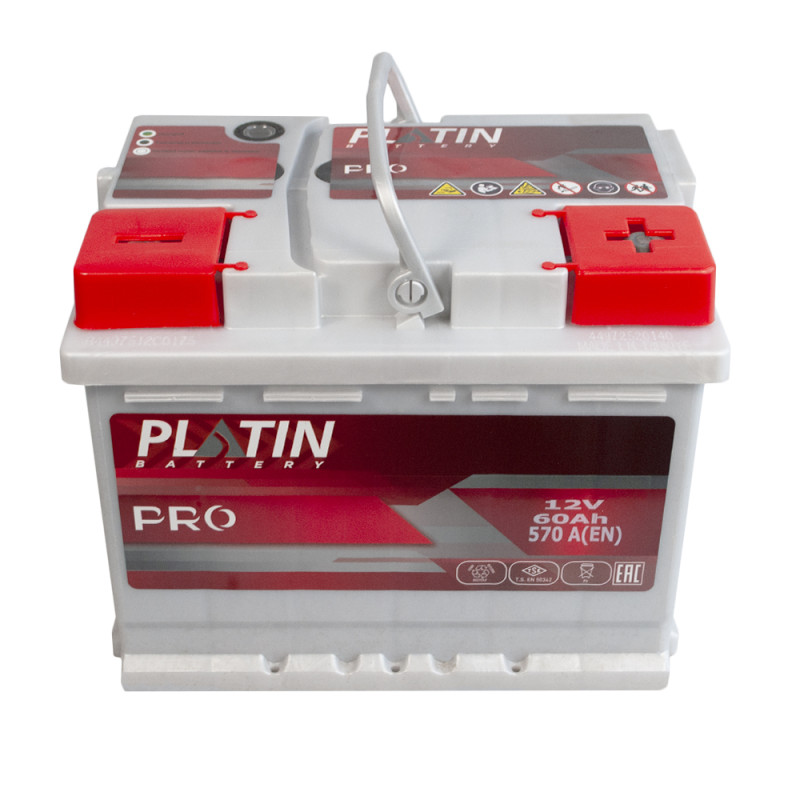 Автомобільний акумулятор PLATIN Pro MF 60Ah 570A R+ (L2)