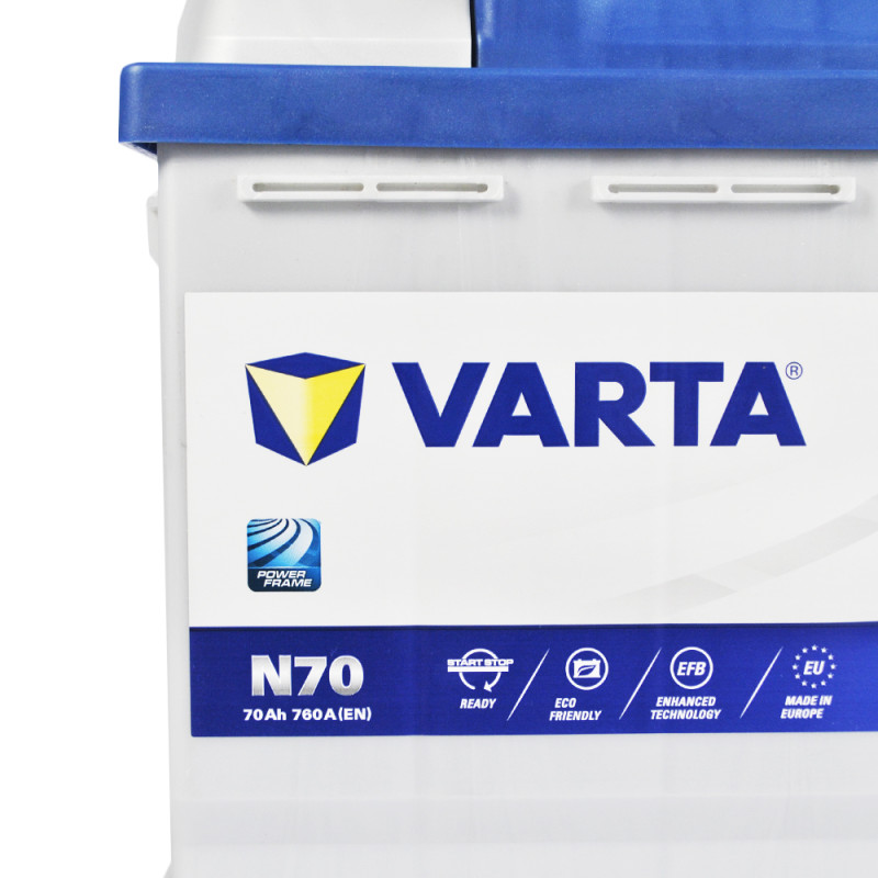 Автомобільний акумулятор VARTA Blue Dynamic EFB (N70) 70Ah 760A R+ (L3)