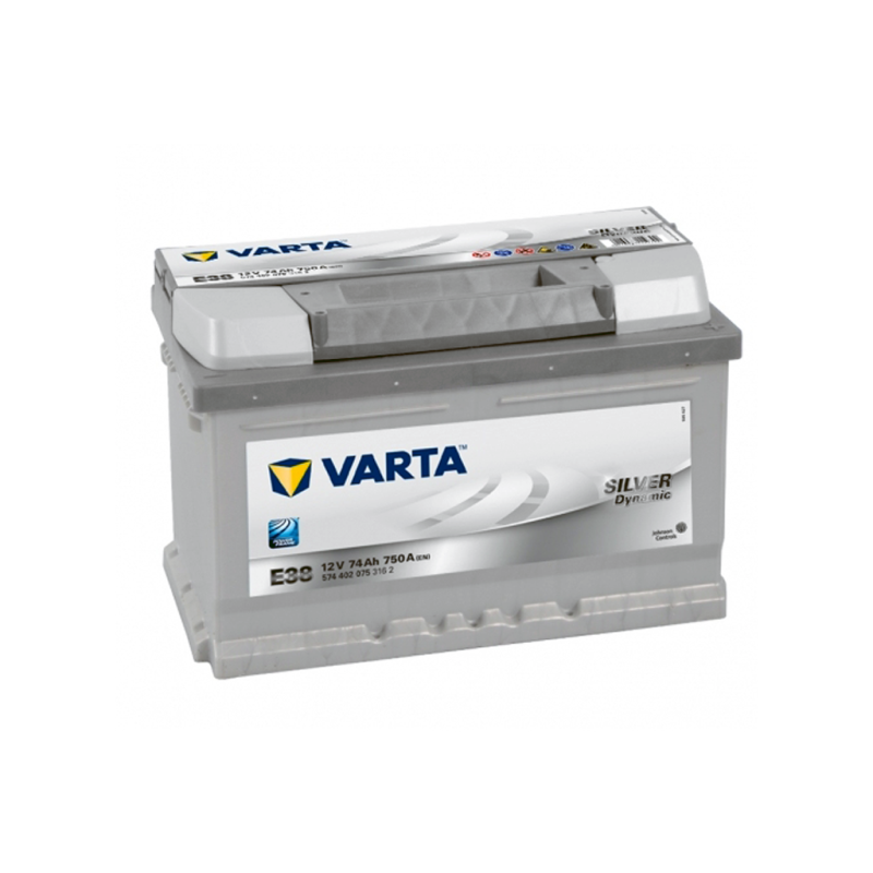 Автомобільний акумулятор VARTA Silver Dynamic (E38) 74Ah 750А R+ (LB3) (h=175)