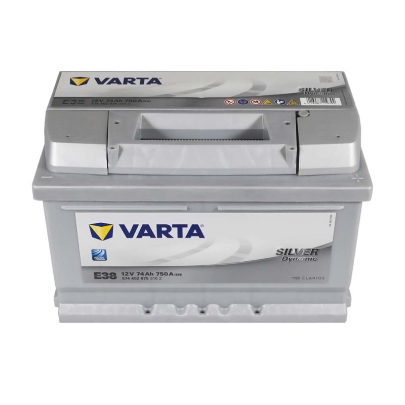 Автомобільний акумулятор VARTA Silver Dynamic (E38) 74Ah 750А R+ (LB3) (h=175)