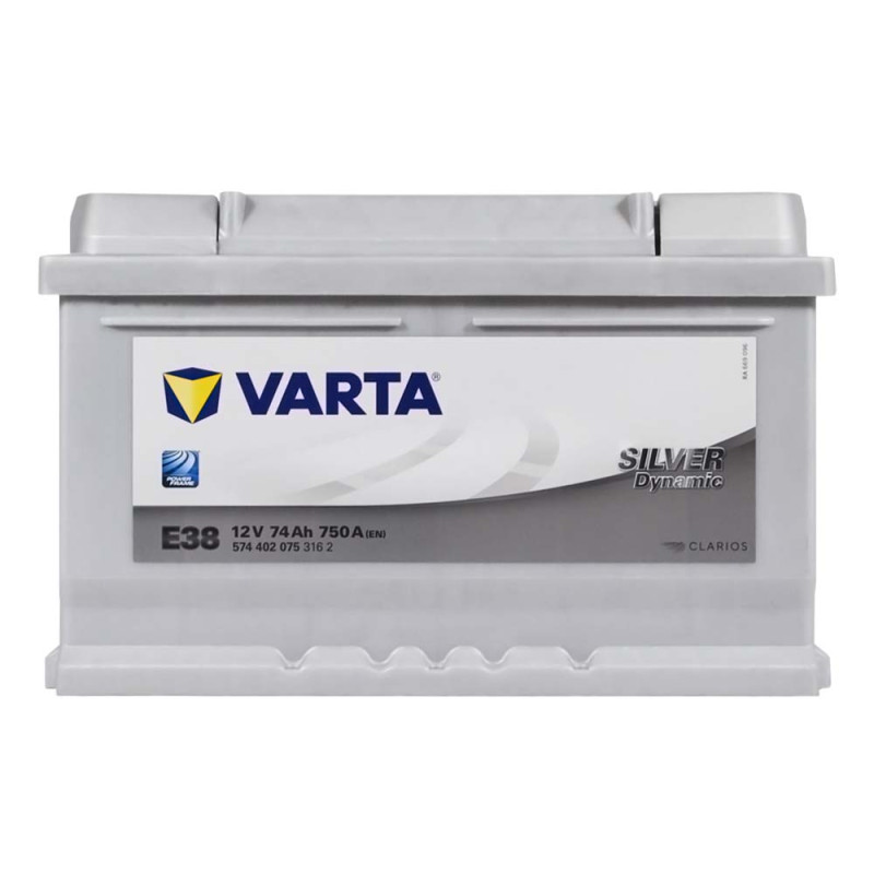 Автомобільний акумулятор VARTA Silver Dynamic (E38) 74Ah 750А R+ (LB3) (h=175)