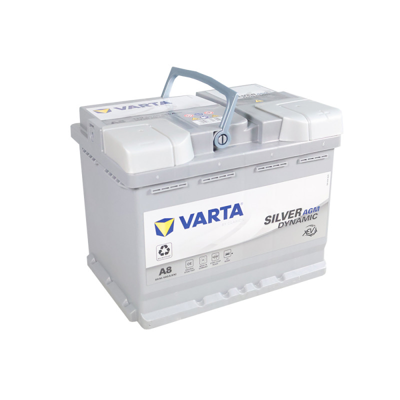 Автомобільний акумулятор VARTA Silver Dynamic AGM (A8) 60Ah 680А R+ (L2)
