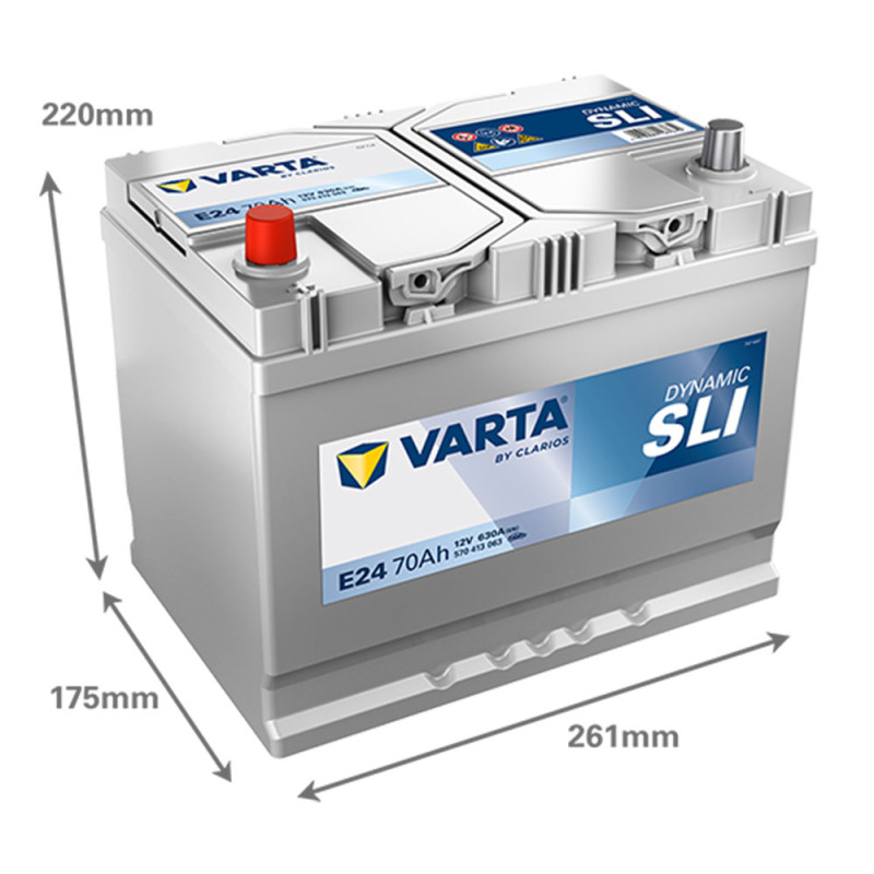 Автомобільний акумулятор VARTA Blue Dynamic Asia (E24) 70Ah 630А L+ (D26)