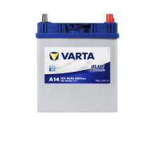 Автомобільний акумулятор VARTA Blue Dynamic Asia (A14) 40Ah 330А R+ (B19 т. к.)