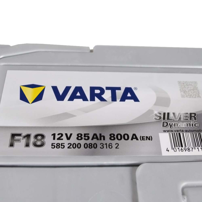 Автомобільний акумулятор VARTA Silver Dynamic (F18) 85Ah 800A R+ (LB4) (h=175)
